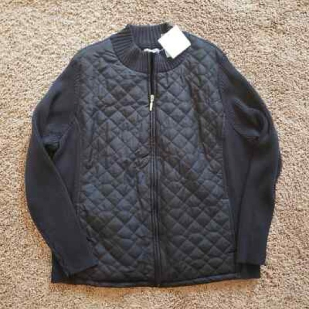 Croft & Barrow Women's Size L Black Quilted&Side Ribbed Puffer Jacket, ExclntCdt - Picture 9 of 9